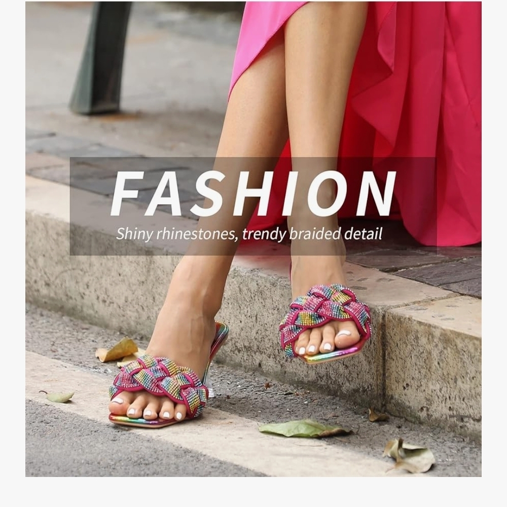 Women's Rainbow Heeled Sandals - Picture 8 of 13